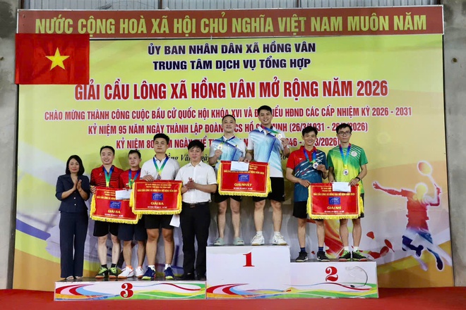 Sôi nổi Giải cầu lông Xã Hồng Vân mở rộng năm 2026 - Ảnh 12.