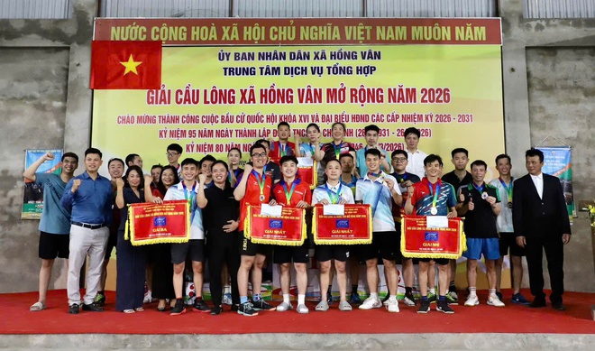 Sôi nổi Giải cầu lông Xã Hồng Vân mở rộng năm 2026 - Ảnh 14.
