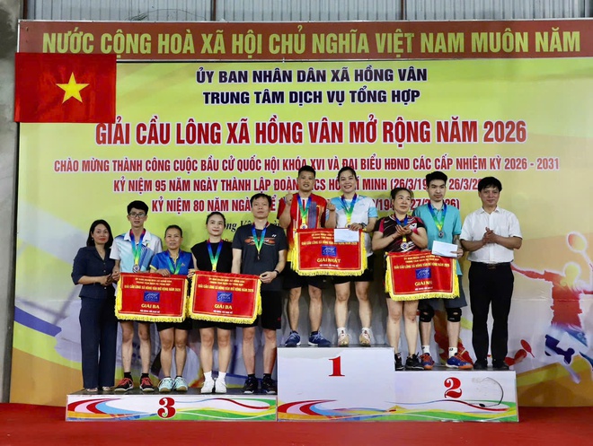 Sôi nổi Giải cầu lông Xã Hồng Vân mở rộng năm 2026 - Ảnh 13.