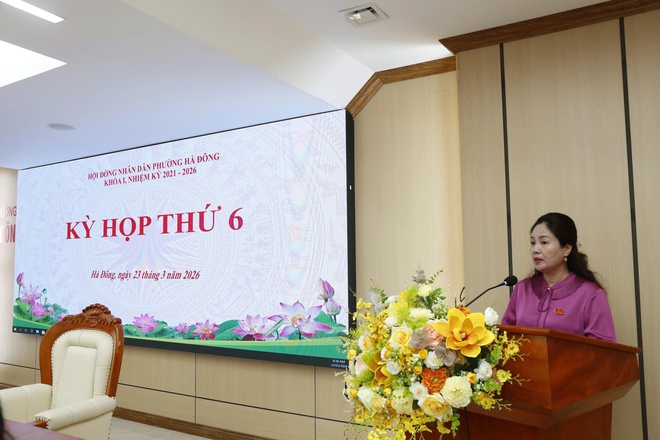 HĐND phường Hà Đông tổ chức Kỳ họp thứ 6, thông qua nhiều nghị quyết quan trọng- Ảnh 2.