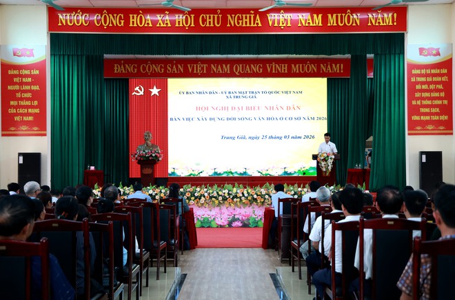 ỦY BAN NHÂN DÂN - ỦY BAN MTTQ VIỆT NAM XÃ TRUNG GIÃ TỔ CHỨC HỘI NGHỊ ĐẠI BIỂU NHÂN DÂN BÀN VIỆC XÂY DỰNG ĐỜI SỐNG VĂN HÓA Ở CƠ SỞ NĂM 2026- Ảnh 12.