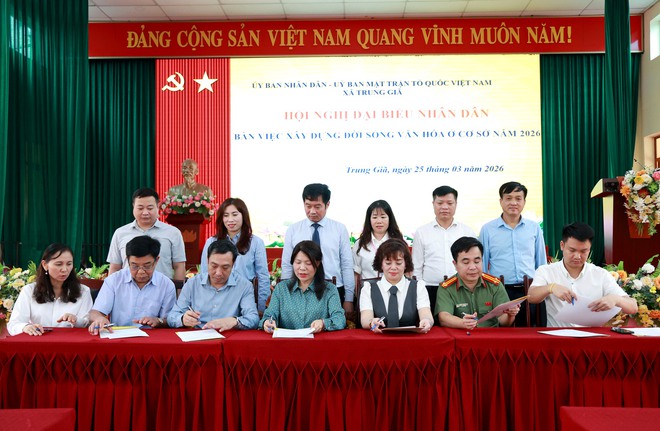 ỦY BAN NHÂN DÂN - ỦY BAN MTTQ VIỆT NAM XÃ TRUNG GIÃ TỔ CHỨC HỘI NGHỊ ĐẠI BIỂU NHÂN DÂN BÀN VIỆC XÂY DỰNG ĐỜI SỐNG VĂN HÓA Ở CƠ SỞ NĂM 2026- Ảnh 6.