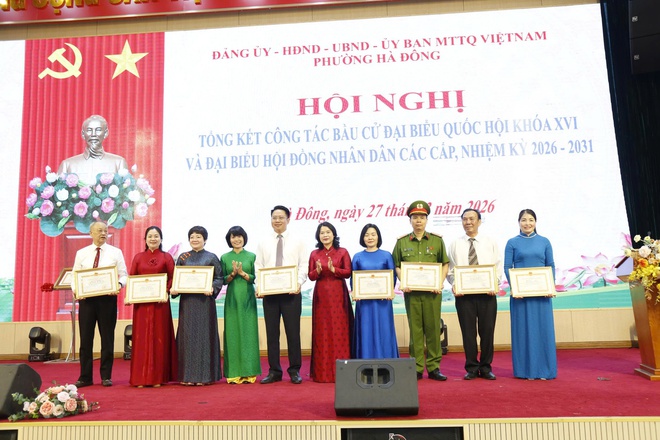 Phường Hà Đông tổng kết công tác tổ chức bầu cử đại biểu Quốc hội và HĐND các cấp- Ảnh 4.