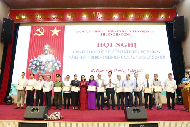 Phường Hà Đông tổng kết công tác tổ chức bầu cử đại biểu Quốc hội và HĐND các cấp- Ảnh 8.