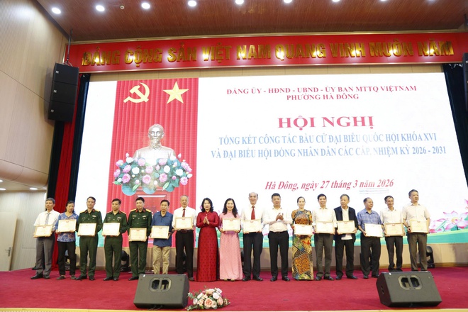 Phường Hà Đông tổng kết công tác tổ chức bầu cử đại biểu Quốc hội và HĐND các cấp- Ảnh 7.