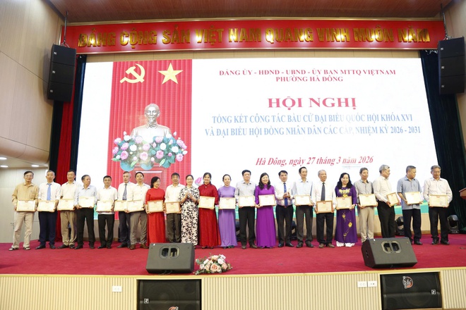 Phường Hà Đông tổng kết công tác tổ chức bầu cử đại biểu Quốc hội và HĐND các cấp- Ảnh 6.