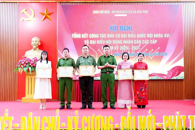 Xã Hòa Phú: Tổng kết công tác bầu cử đại biểu Quốc hội khóa XVI và đại biểu HĐND các cấp, nhiệm kỳ 2026 -2031.- Ảnh 29.