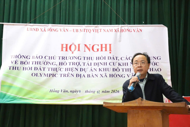 Xã Hồng Vân nỗ lực giải phóng mặt bằng dự án khu đô thị thể thao Olympic- Ảnh 1.