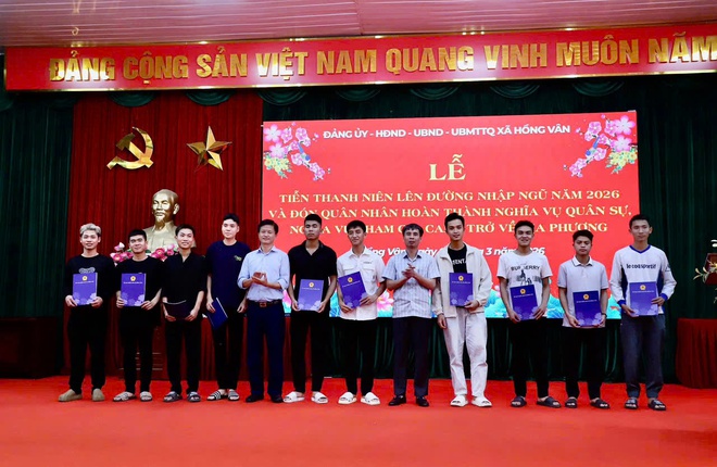 Xã Hồng Vân tiễn thanh niên lên đường nhập ngũ năm 2026 và đón quân nhân hoàn thành nghĩa vụ quân sự trở về địa phương- Ảnh 13.