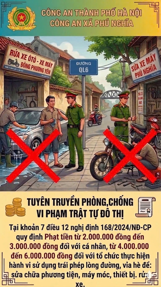 Phú Nghĩa: Chung tay giữ gìn trật tự đô thị, nói không với vi phạm lòng đường, vỉa hè- Ảnh 1.