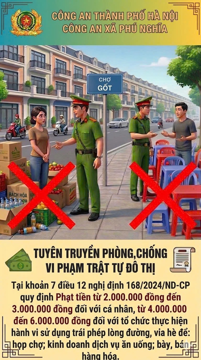 Phú Nghĩa: Chung tay giữ gìn trật tự đô thị, nói không với vi phạm lòng đường, vỉa hè- Ảnh 2.