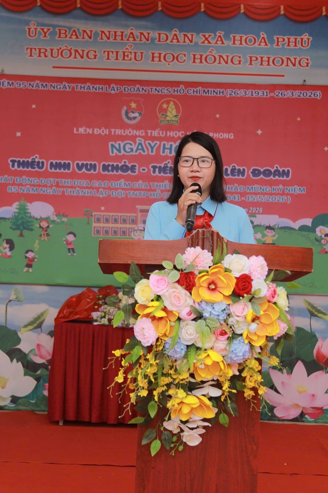 Sôi nổi ngày hội Thiếu nhi vui khỏe- Tiến bước lên đoàn tại trường Tiểu học Hồng Phong.- Ảnh 4.