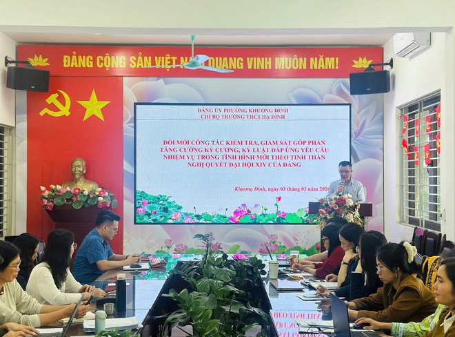 Đảng ủy phường Khương Đình triển khai tổ chức đợt sinh hoạt chính trị sâu rộng trong toàn Đảng bộ tháng 3/2026- Ảnh 3.