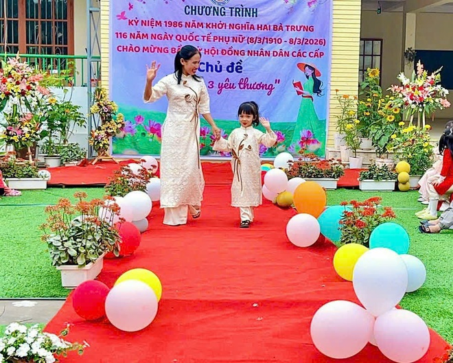 Trường mầm non Ninh Sở, xã Hồng Vân hưởng ứng “Tuần lễ Áo dài”- Ảnh 6.