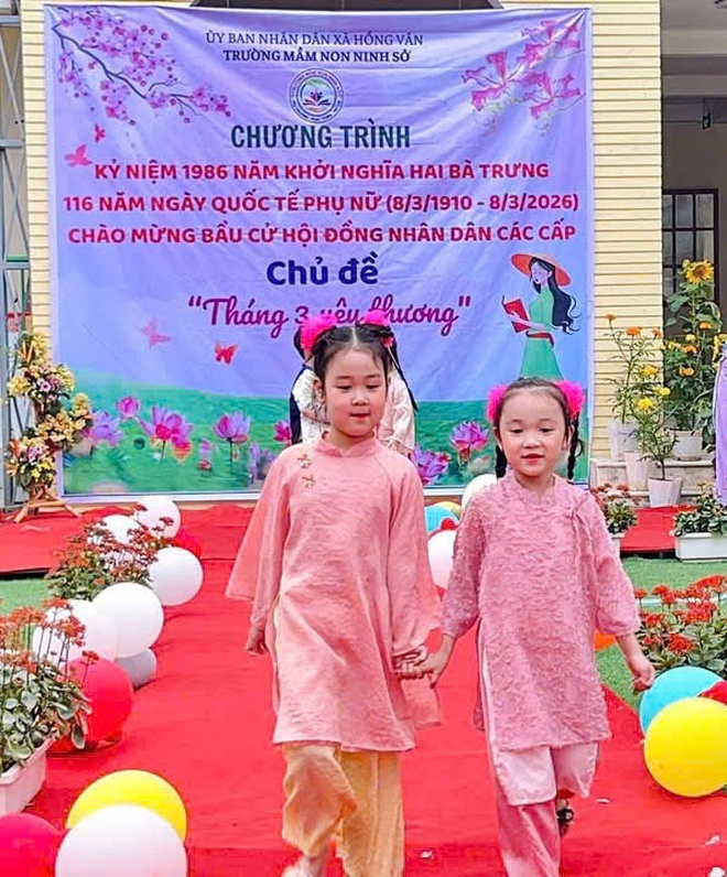 Trường mầm non Ninh Sở, xã Hồng Vân hưởng ứng “Tuần lễ Áo dài”- Ảnh 7.