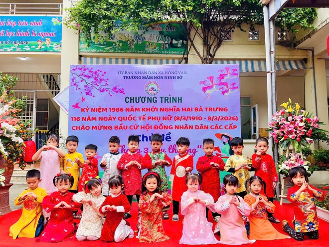 Trường mầm non Ninh Sở, xã Hồng Vân hưởng ứng “Tuần lễ Áo dài”- Ảnh 10.