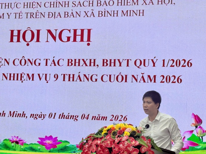 SƠ KẾT THỰC HIỆN CÔNG TÁC BẢO HIỂM XÃ HỘI, BẢO HIỂM Y TẾ QUÝ I/2026 VÀ TRIỂN KHAI NHIỆM VỤ 9 THÁNG CUỐI NĂM 2026- Ảnh 2.