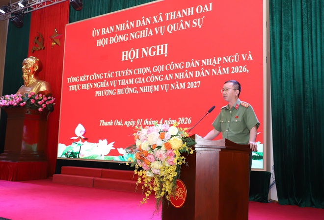 Thanh Oai tổng kết công tác tuyển chọn, gọi công dân nhập ngũ và nghĩa vụ tham gia công an nhân dân năm 2026- Ảnh 6.