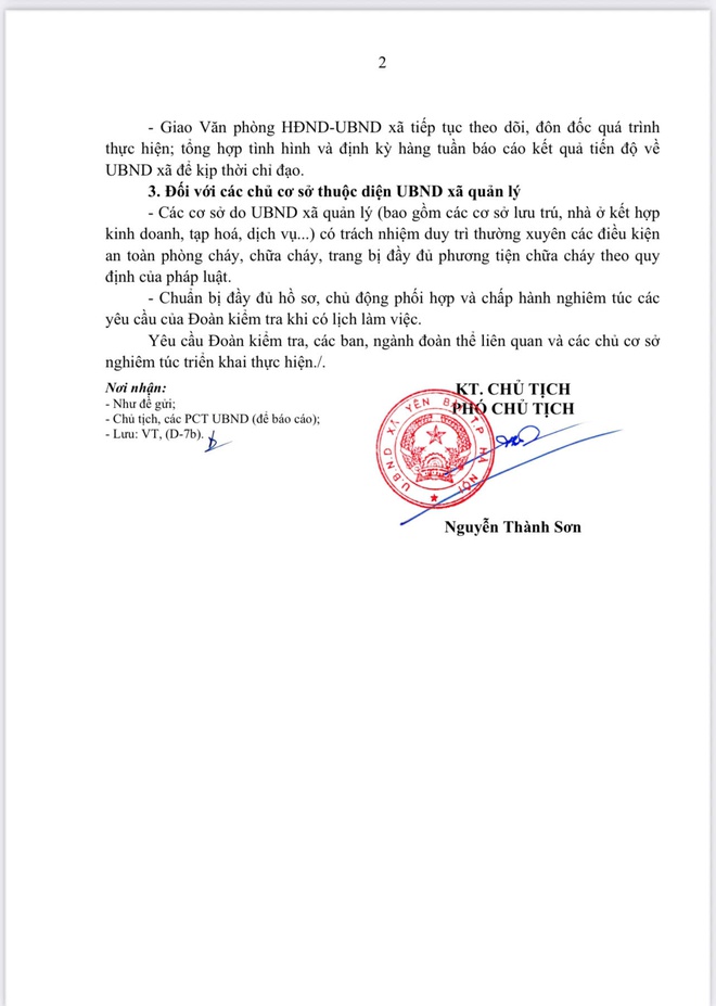 UBND xã Yên Bài đôn đốc công tác kiểm tra định kỳ về PCCC và CNCH đối với cơ sở thuộc diện quản lý năm 2026 của UBND xã- Ảnh 2.