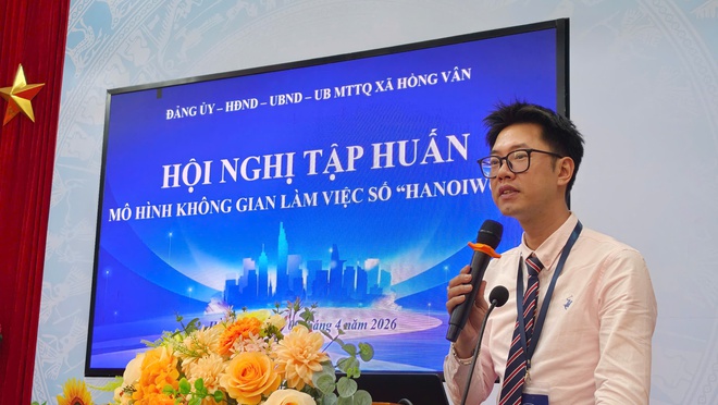 Xã Hồng Vân tổ chức tập huấn sử dụng không gian làm việc số Hanoiwork- Ảnh 12.