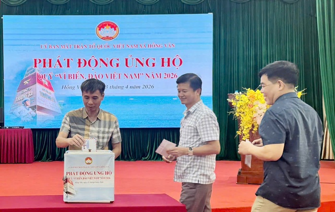 Xã Hồng Vân đã tổ chức phát động và kêu gọi ủng hộ Quỹ "Vì biển, đảo Việt Nam" năm 2026.- Ảnh 1.