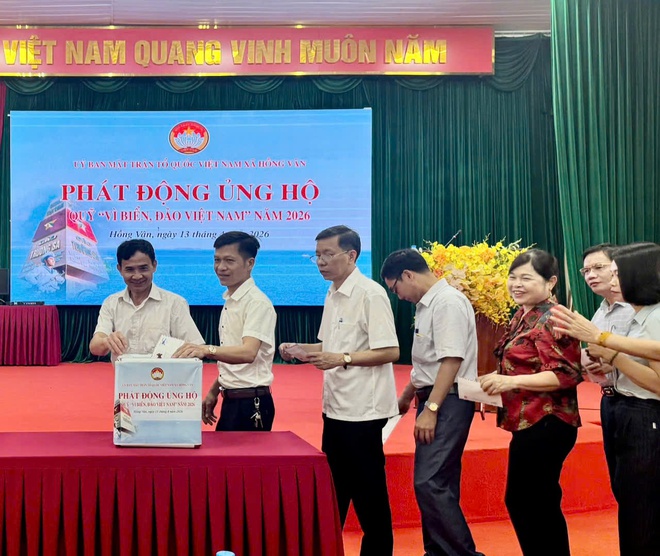 Xã Hồng Vân đã tổ chức phát động và kêu gọi ủng hộ Quỹ "Vì biển, đảo Việt Nam" năm 2026.- Ảnh 6.