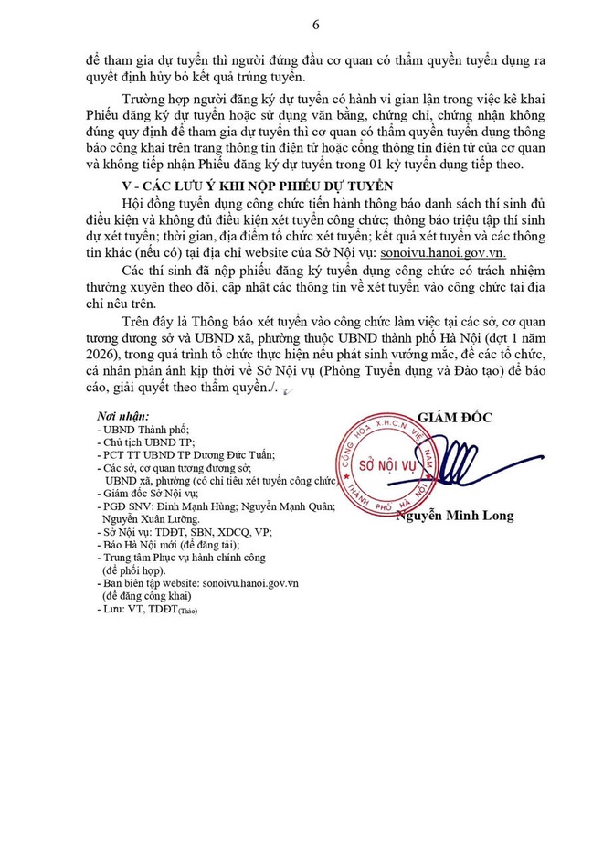 Thông báo xét tuyển công chức đợt 1 năm 2026 Thành phố Hà Nội- Ảnh 11.