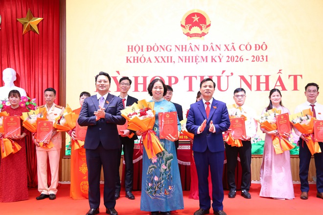 HĐND XÃ CỔ ĐÔ KHÓA XXII, NHIỆM KỲ 2026 – 2031 TỔ CHỨC KỲ HỌP THỨ NHẤT- Ảnh 1.