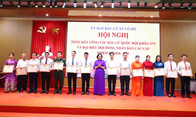 XÃ CỔ ĐÔ TỔNG KẾT CÔNG TÁC BẦU CỬ ĐẠI BIỂU QUỐC HỘI KHÓA XVI VÀ ĐẠI BIỂU HĐND CÁC CẤP, NHIỆM KỲ 2026 – 2031- Ảnh 1.