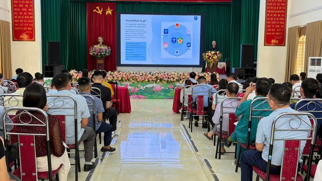 XÃ TRUNG GIÃ: YÊU CẦU 100% CÁN BỘ, CÔNG CHỨC CÀI ĐẶT, ĐĂNG NHẬP VÀ SỬ DỤNG THÀNH THẠO HANOIWORK- Ảnh 3.