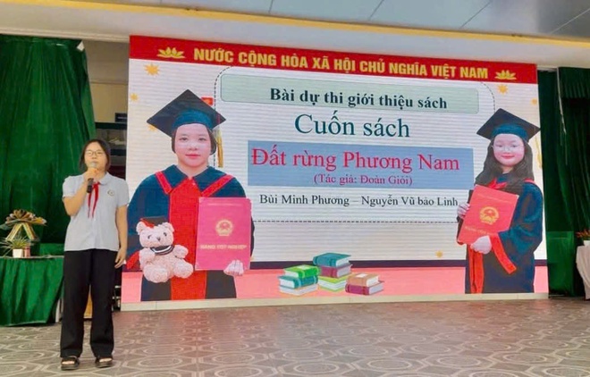 Trường Tiểu học Ninh Sở tổ chức thành công cuộc thi “Xếp sách nghệ thuật và giới thiệu cuốn sách hay”  - Ảnh 5.