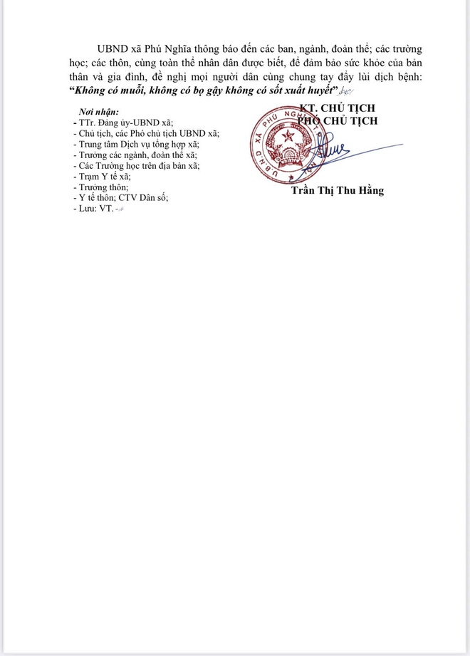 Thông báo tổng vệ sinh môi trường phòng, chống sốt xuất huyết đợt 2 năm 2026 - Ảnh 2.