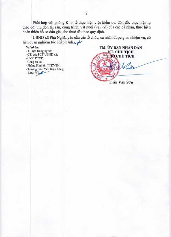 Thông báo của UBND xã Phú Nghĩa về việc yêu cầu tháo dỡ, thu dọn tài sản, công trình, vật nuôi tại khu Đồng Xa (lần 2)- Ảnh 2.