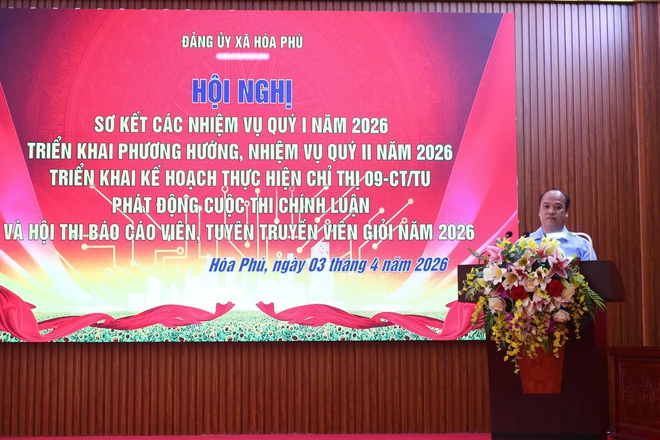 xã Hòa Phú: Hội nghị sơ kết thực hiện nhiệm vụ Quý I, triển khai phương hướng, nhiệm vụ Quý II/2026.- Ảnh 5.