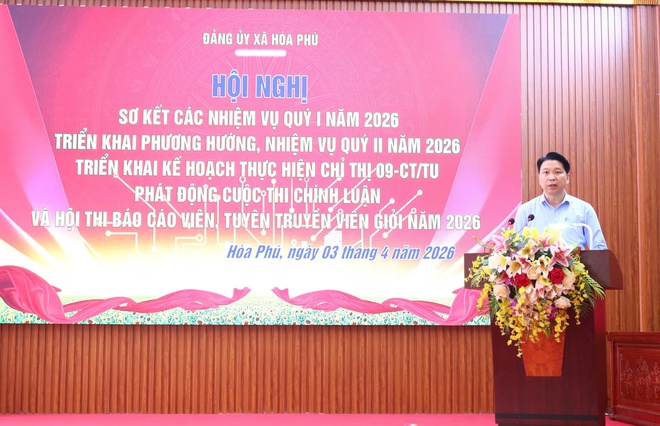 xã Hòa Phú: Hội nghị sơ kết thực hiện nhiệm vụ Quý I, triển khai phương hướng, nhiệm vụ Quý II/2026.- Ảnh 3.