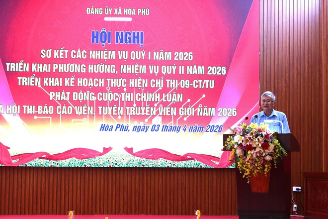 xã Hòa Phú: Hội nghị sơ kết thực hiện nhiệm vụ Quý I, triển khai phương hướng, nhiệm vụ Quý II/2026.- Ảnh 6.