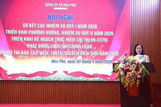 xã Hòa Phú: Hội nghị sơ kết thực hiện nhiệm vụ Quý I, triển khai phương hướng, nhiệm vụ Quý II/2026.- Ảnh 4.