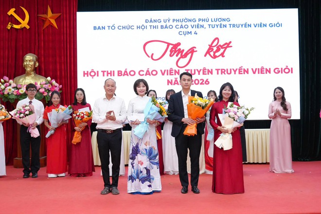 Phường Phú Lương tổ chức Hội thi Báo cáo viên, tuyên truyền viên giỏi cụm 4- Nơi thể hiện bản lĩnh tuyên truyền- Ảnh 8.