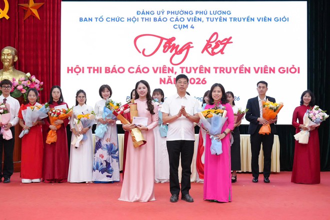 Phường Phú Lương tổ chức Hội thi Báo cáo viên, tuyên truyền viên giỏi cụm 4- Nơi thể hiện bản lĩnh tuyên truyền- Ảnh 9.