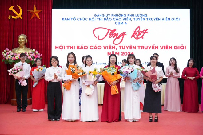 Phường Phú Lương tổ chức Hội thi Báo cáo viên, tuyên truyền viên giỏi cụm 4- Nơi thể hiện bản lĩnh tuyên truyền- Ảnh 7.