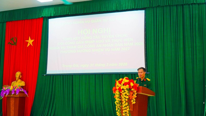 XÃ TRUNG GIÃ TỔNG KẾT CÔNG TÁC TUYỂN CHỌN, GỌI CÔNG DÂN NHẬP NGŨ NĂM 2026- Ảnh 4.