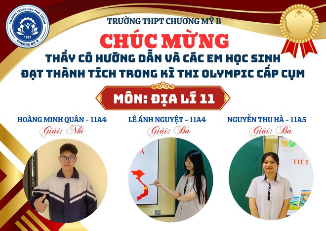 Tuyên dương các thầy cô giáo và học sinh đạt thành tích xuất sắc tại Kỳ thi Olympic Cụm trường THPT- Ảnh 2.