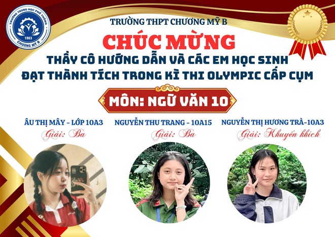 Tuyên dương các thầy cô giáo và học sinh đạt thành tích xuất sắc tại Kỳ thi Olympic Cụm trường THPT- Ảnh 3.