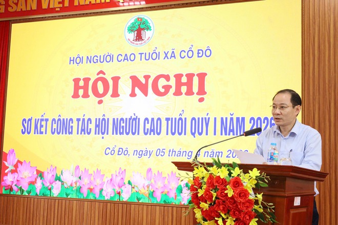 HỘI NGƯỜI CAO TUỔI XÃ CỔ ĐÔ TỔ CHỨC SƠ KẾT CÔNG TÁC QUÝ I, TRIỂN KHAI NHIỆM VỤ QUÝ II NĂM 2026 VÀ TƯ VẤN SỨC KHỎE CHO HỘI VIÊN- Ảnh 1.