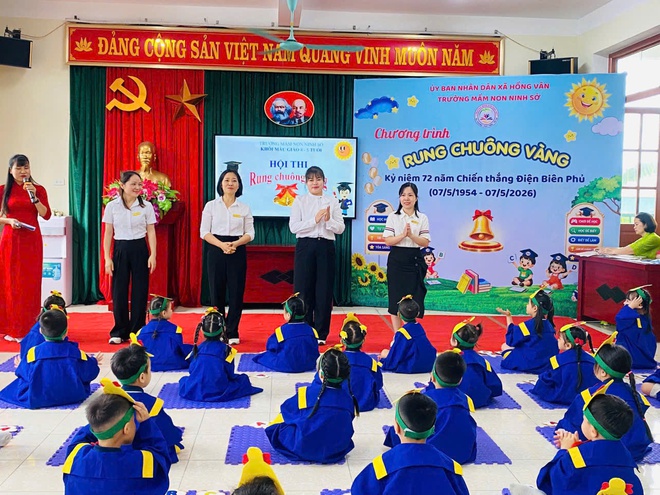 Hội thi “rung chuông vàng” ở trường mầm non Ninh Sở- Ảnh 4.