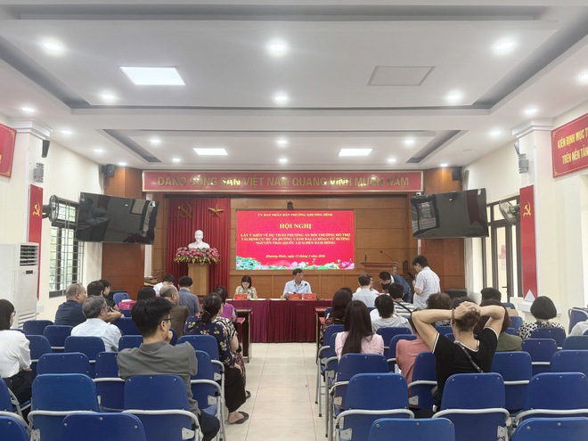 Phường Khương Đình tổ chức lấy ý kiến nhân dân về phương án bồi thường, hỗ trợ, tái định cư dự án đường vành đai 2,5
- Ảnh 4.