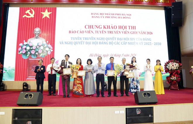 Sôi nổi Chung khảo Hội thi Báo cáo viên, Tuyên truyền viên giỏi phường Hà Đông năm 2026- Ảnh 12.
