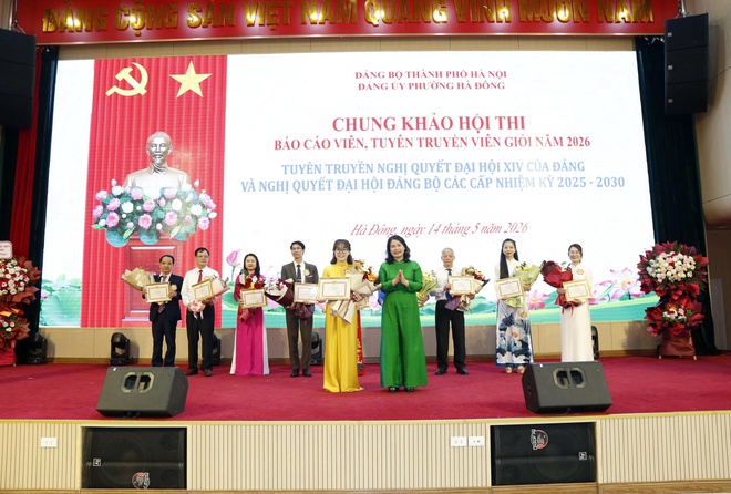 Sôi nổi Chung khảo Hội thi Báo cáo viên, Tuyên truyền viên giỏi phường Hà Đông năm 2026- Ảnh 9.