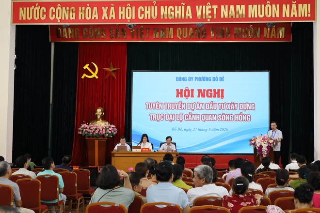 Phường Bồ Đề tổ chức hội nghị tuyên truyền về dự án đầu tư xây dựng trục cảnh quan Đại lộ Sông Hồng- Ảnh 11.