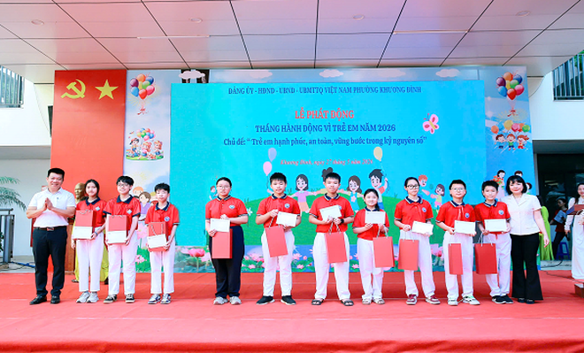 Phường Khương Đình phát động Tháng hành động vì trẻ em năm 2026
- Ảnh 2.